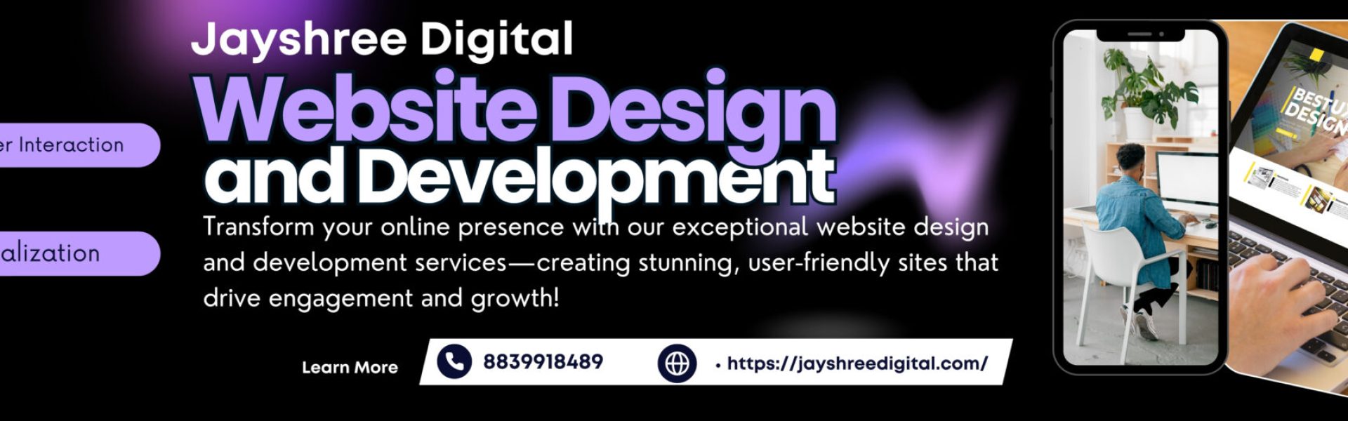 Black Purple Modern Website Design And Development Banner (1)